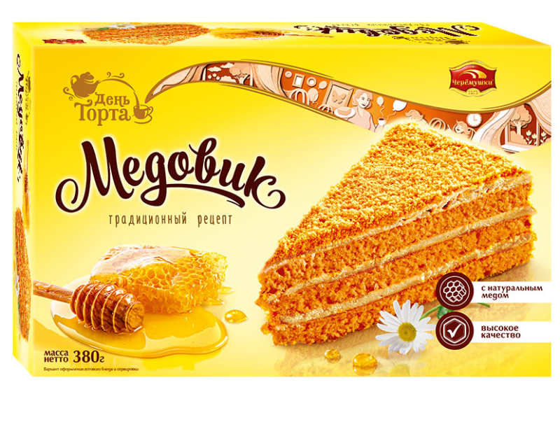 ТОРТ Медовик 380гр/6шт(ЧР)