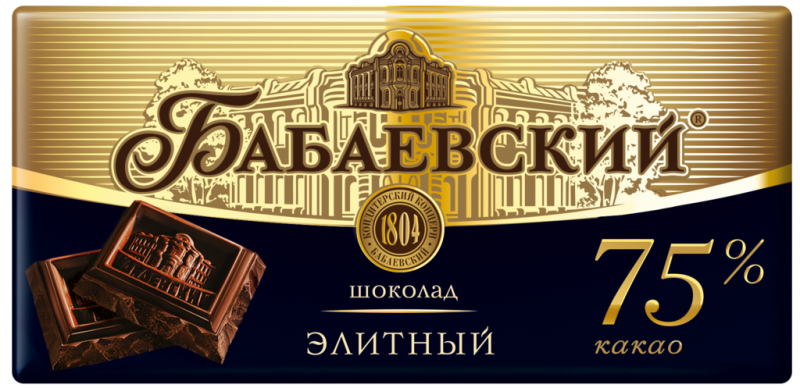 ШОК Бабаевский элитный 75% какао 75гр/76шт(ОК)