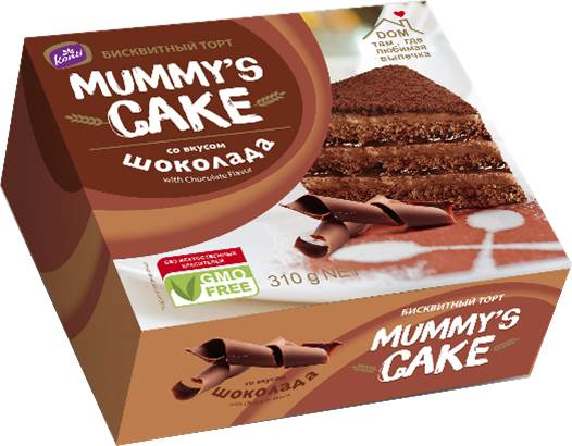 ТОРТ Mummy's cake шоколад 310гр/8шт(КН)