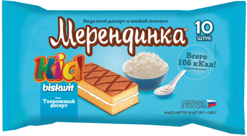 ПИРОЖНОЕ Мерендинки творожный десерт 300гр/9шт(ОК)