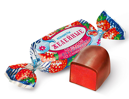 КОН Желейные клубника со сливками 3кг(ОК)