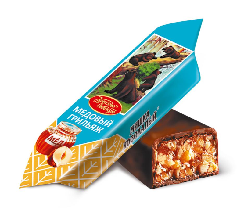 КОН Мишка Косолапый медовый грильяж 5*1кг(ОК)