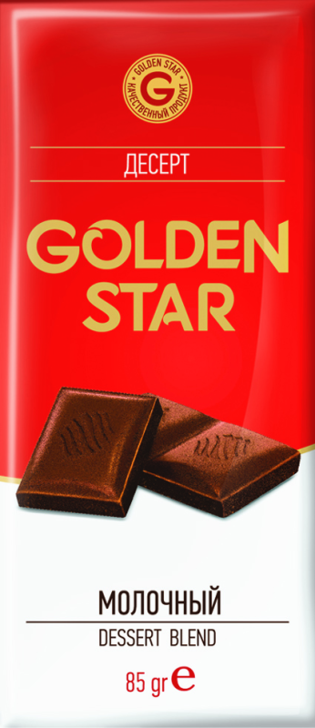 ШОК Dessert Golden Star молочный 85гр/30шт(МЛ)