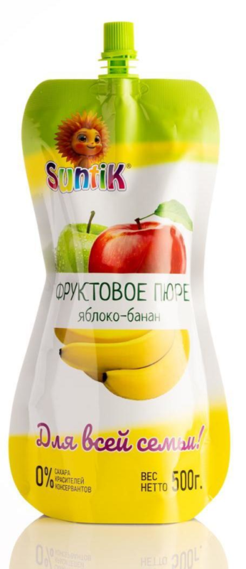 БАК Suntik фрукт пюре 500 банан 30шт(ЛР)