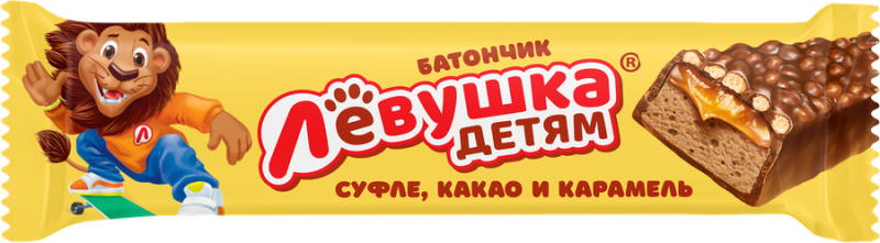 БАТ Лёвушка детям суфле, какао и карамель 42гр/25шт(СЛ)