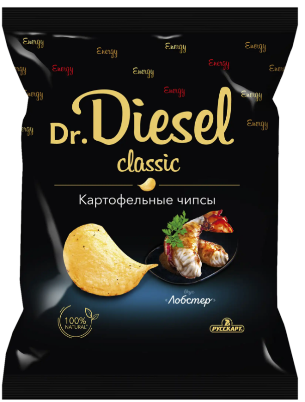 ЧИПСЫ фас Dr DIESEL лобстер 120гр/20шт(РС)