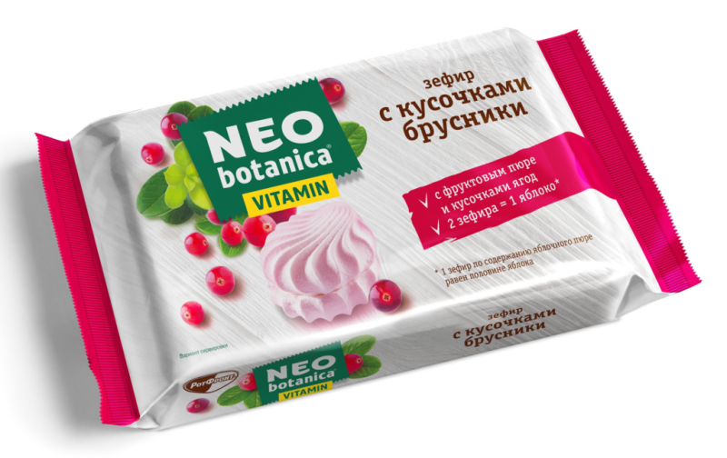 ЗЕФИР фас Neo botanica VITAMIN кусочки брусники 250гр/8шт(ОК)