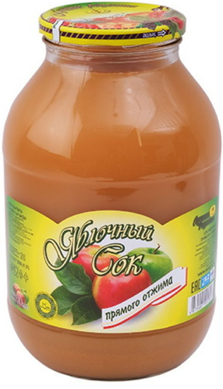 БАК сок 2000 яблочный прямой отжим 4шт(ЛР)