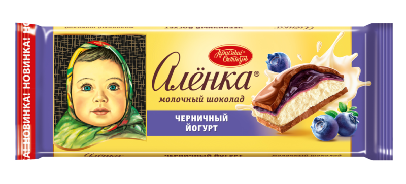 ШОК Аленка нач черничный йогурт 165гр/9шт(ОК)