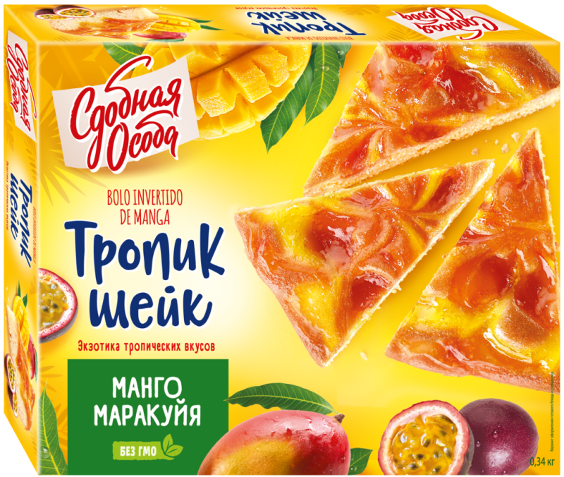 ПИРОГ Тропик шейк манго маракуйя 340гр/6шт(ЧР)