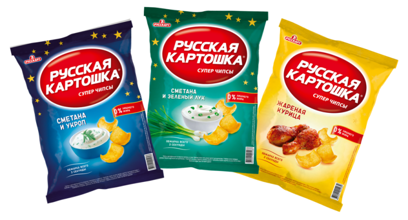 ЧИПСЫ фас Русская Картошка ассорти 80гр/16шт(РС)