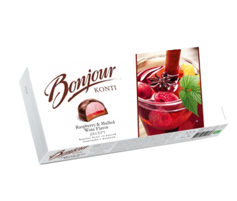 НАБ Бонжур-суфле глинтвейн с малиной 232гр/9шт(КН)
