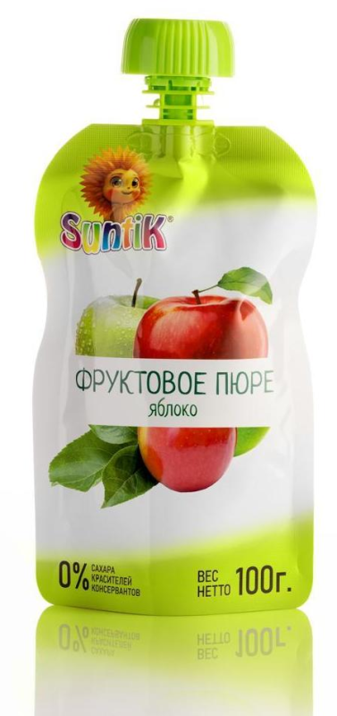 БАК Suntik фрукт пюре 100 яблоко 80шт(ЛР)