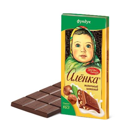 ШОК Аленка фундук 75гр/96шт(ОК)