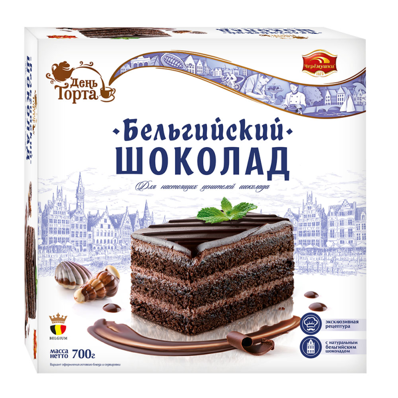 ТОРТ Бельгийский шоколад 420гр/6шт(ЧР)