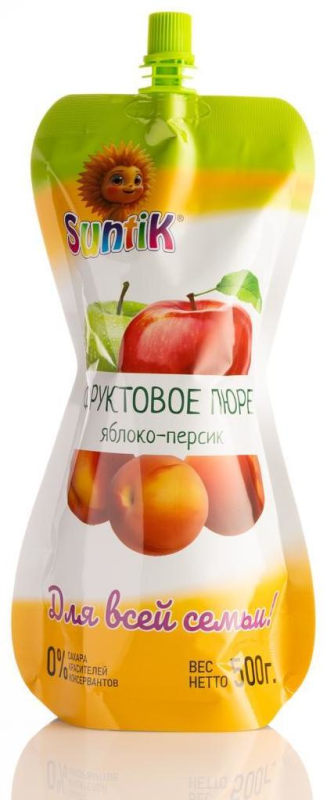 БАК Suntik фрукт пюре 500 персик 30шт(ЛР)
