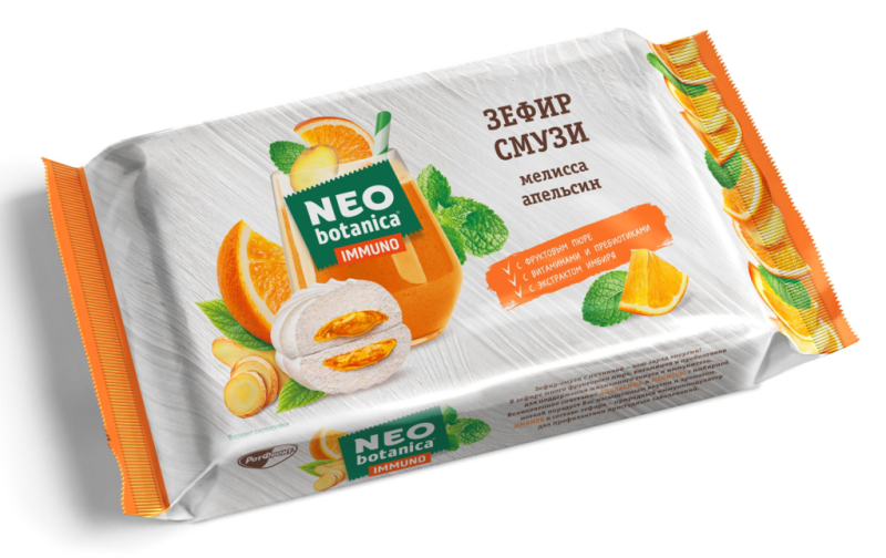 ЗЕФИР фас Neo botanica смузи мелисса апельсин 280гр/8шт(ОК)