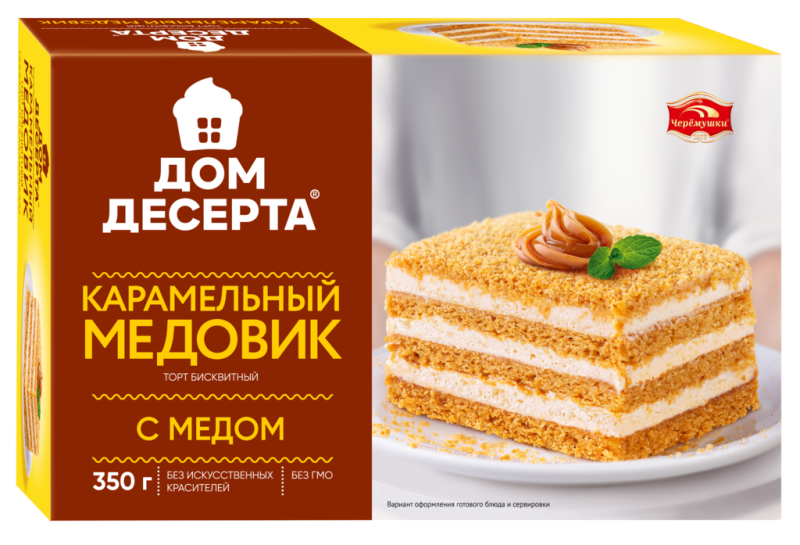 ТОРТ бисквитный карамельный медовик 350гр/6шт(ЧР)