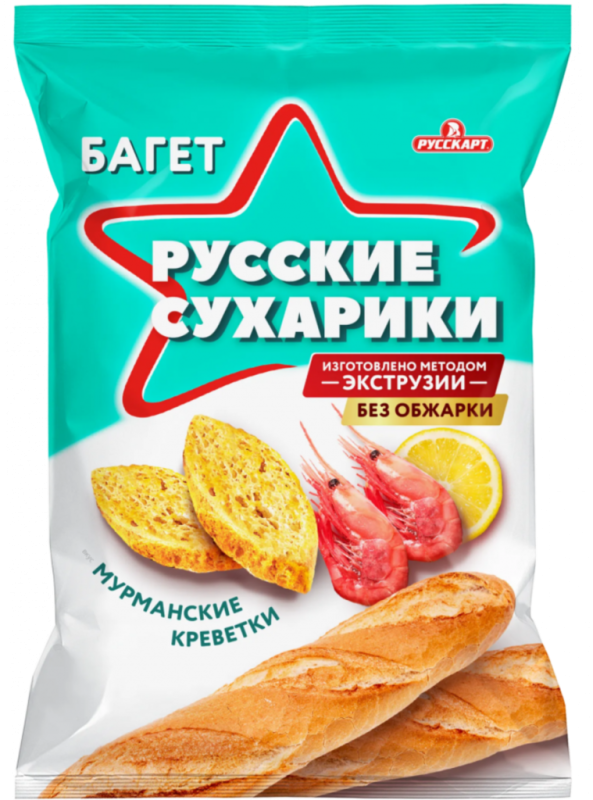 Сухарики пшеничные мурманские креветки 50гр/24п