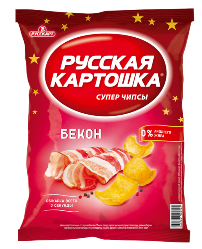 ЧИПСЫ фас Русская Картошка бекон 80гр/16шт(РС)