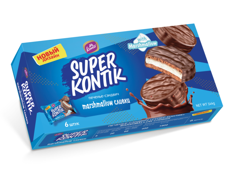 НАБ Супер-Контик маршмеллоу сливки 144гр/6шт(КН)