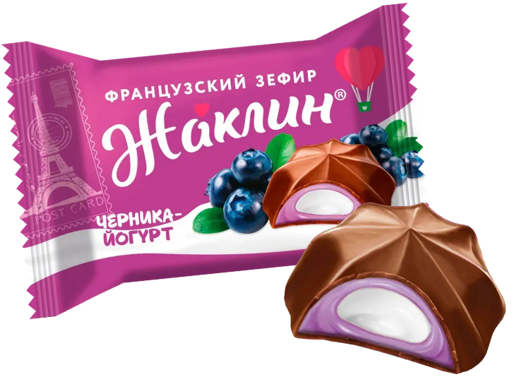 КОН Жаклин француз зефир со вкусом черника-йогрурт в шок 6*1кг(СЛ)