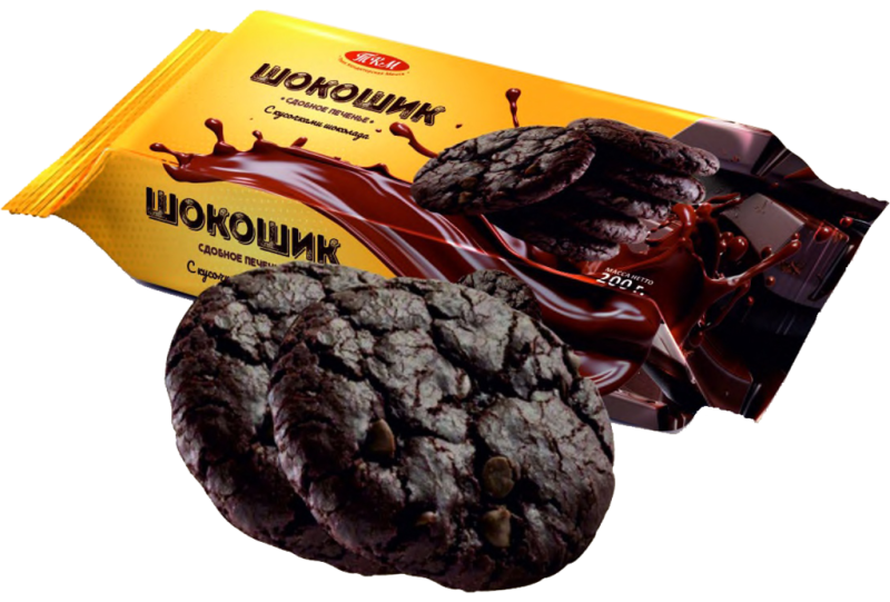 ПЕЧ фас ШокоШик с кусочками шоколада темное 200гр/12шт(ЛЗ)