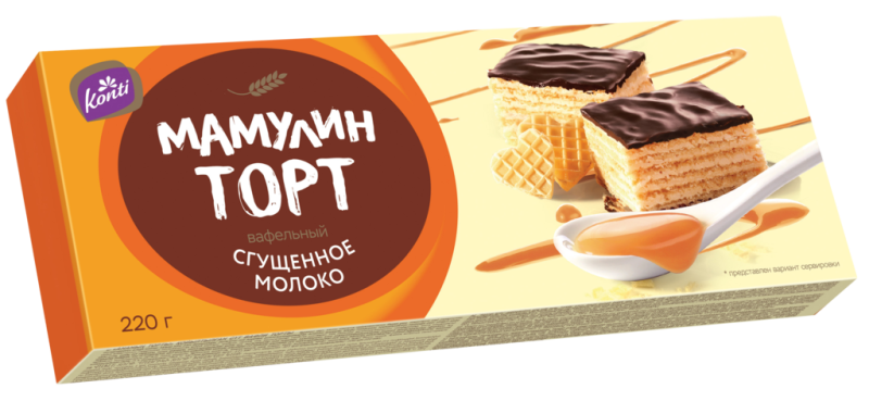 ТОРТ Мамулин сгущ молоко 220гр/12шт(КН)