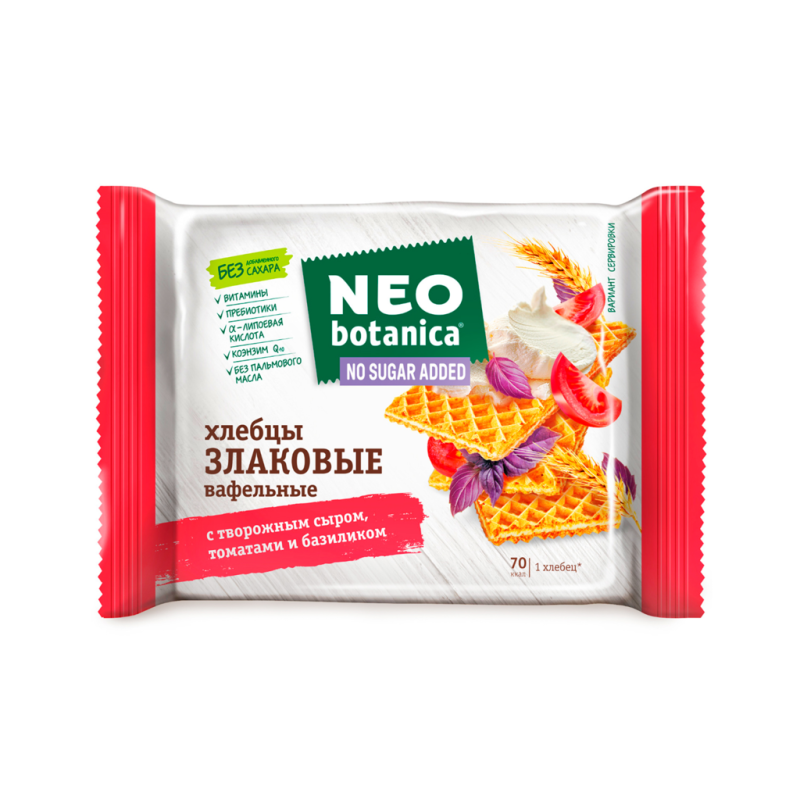 КРЕКЕР фас Neo botanica natura томат базилик 175гр/20шт(ОК)