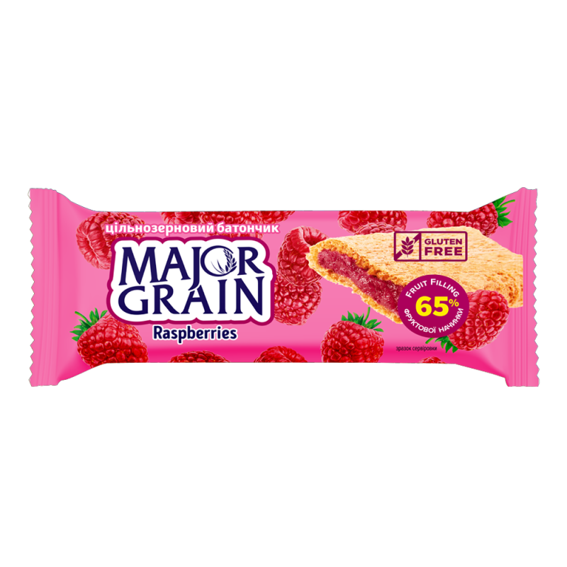 СНЭКИ фас MAJOR GRAIN малина 40гр/12*12шт(АК)
