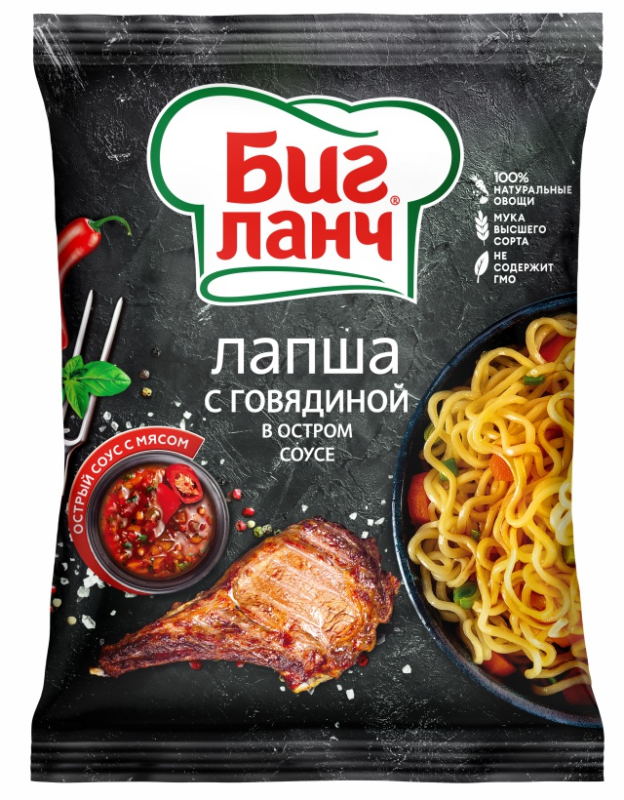 ЛБП Биг Ланч 75 гов в остром соусе 60шт(КГ)