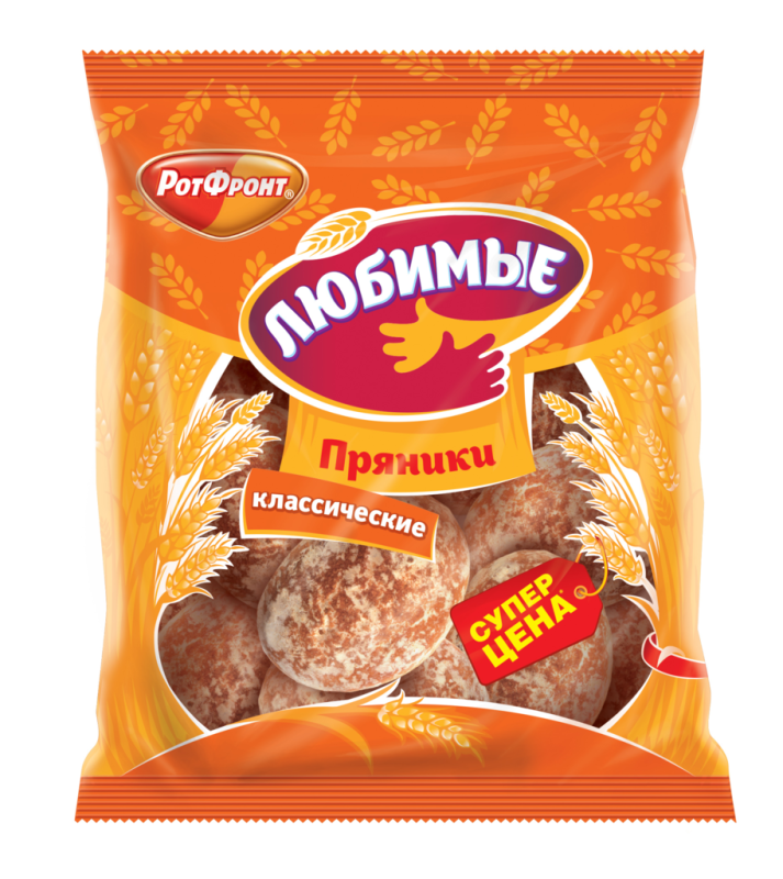 ПРЯНИКИ фас Любимые классические 400гр/10шт(ОК)
