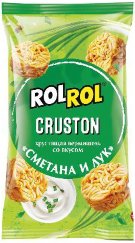 СНЭКИ CRUSTON ROLROL 60 хруст вермишель сметана лук 24шт(МВ)