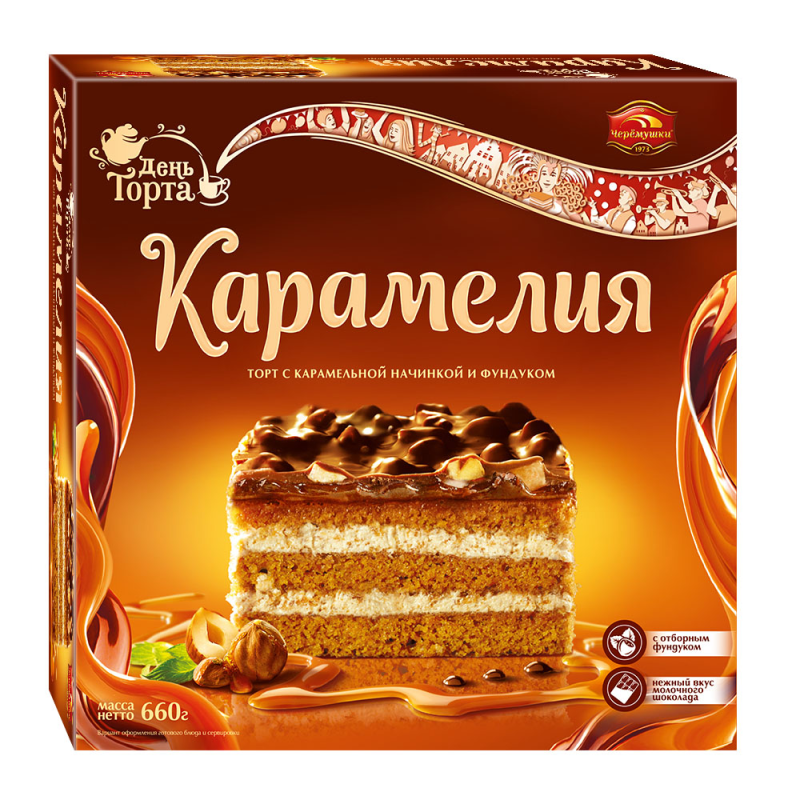 ТОРТ Карамелия 660гр/6шт(ЧР)