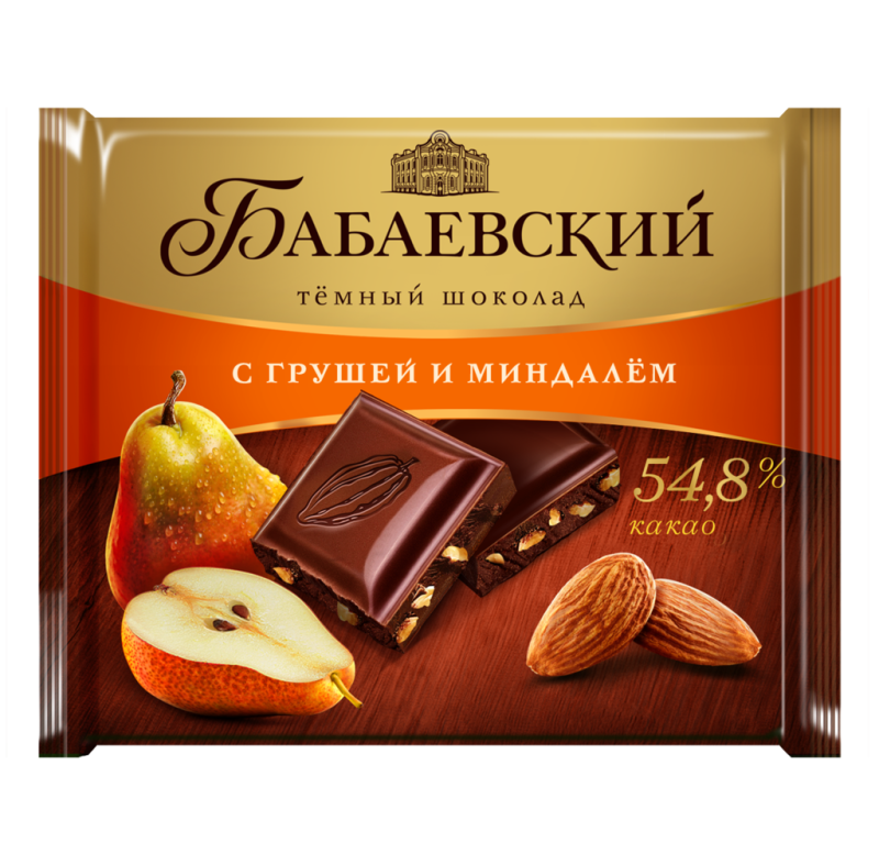 ШОК Бабаевский темн груша миндаль 70гр/80шт(ОК)