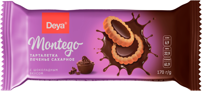 ПЕЧ фас Тарталетка Montego вкус шок 170гр/15шт(ДЕ)