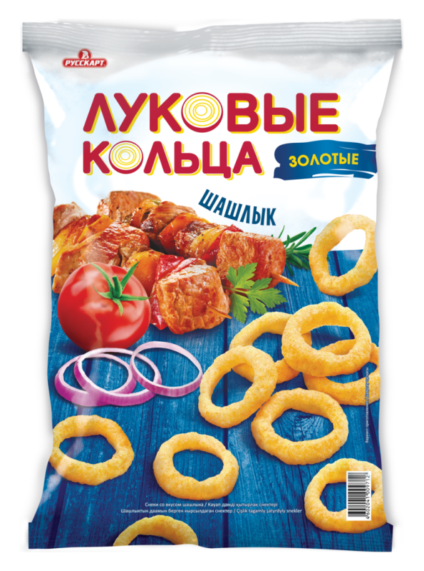 СНЭКИ Золотые луковые кольца шашлык 40гр/24шт(РС)